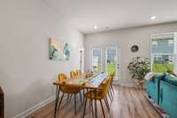 Dining area is large enough for a table for 8 and buffet!