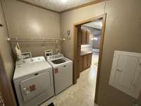 Included with the sale of the home is this washer and dryer!