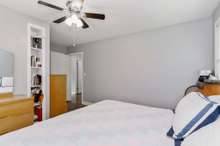 Newly renovated owner's en suite bath...included fantastic built in 'cubby' shelves!