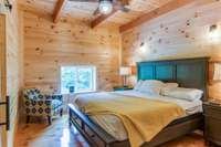 Upstairs bedroom 3, far right, overlooking fireplace