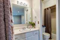 Isn't this a wonderful place to begin your day... love the split bathroom