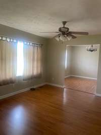 Living room with hardwood floors