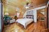 Wonderful bedroom with vaulted ceilings and its own private balcony porch