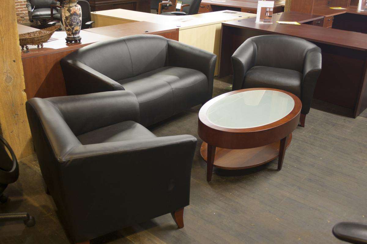 Flash Leather Loveseat, Club Chairs