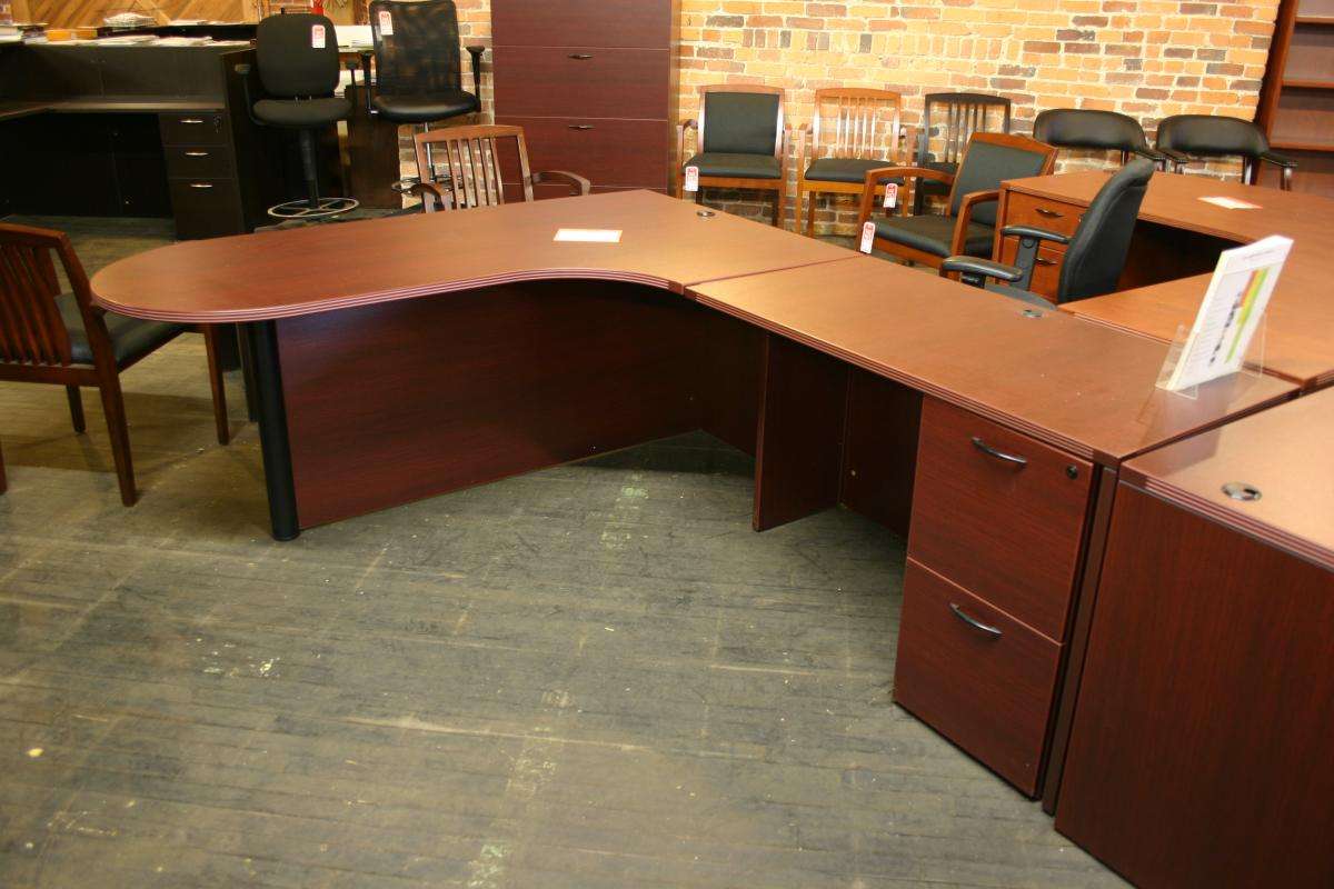 Cherryman Peninsula L Shape Desk with Modesty Panel