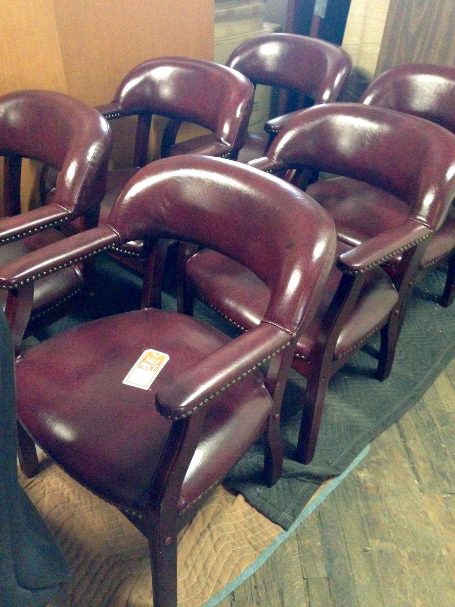 USED Burgundy Captain Chairs