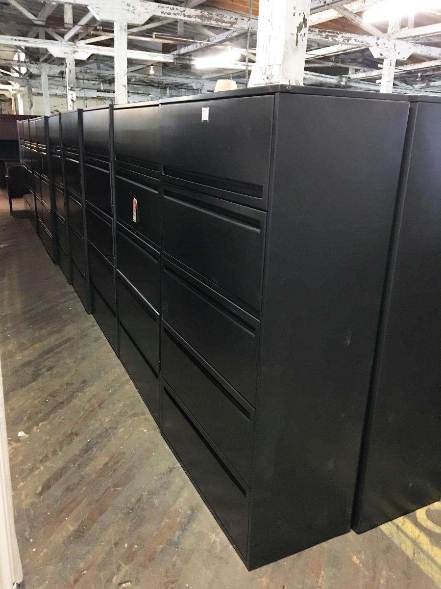 Used Haworth 5 Drawer Lateral File Cabinets