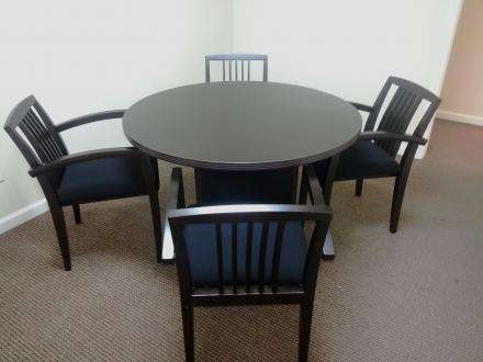 Cherryman Amber Series Round Table and Guest Chairs