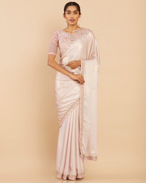 Myntra - Soch Pink Sequinned Pure Georgette Saree Price