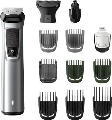 Croma - PHILIPS MG7715/65 Trimmer 120 min Runtime 9 Length Settings  (Grey)