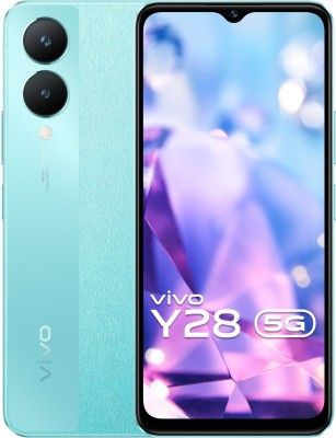 Flipkart - vivo Y28 5G (Glitter Aqua, 128 GB)(4 GB RAM)