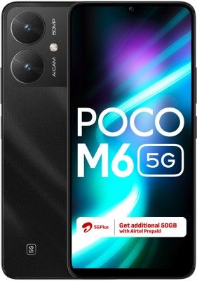 Amazon - POCO M6 5G (Galactic Black, 128 GB)(4 GB RAM)