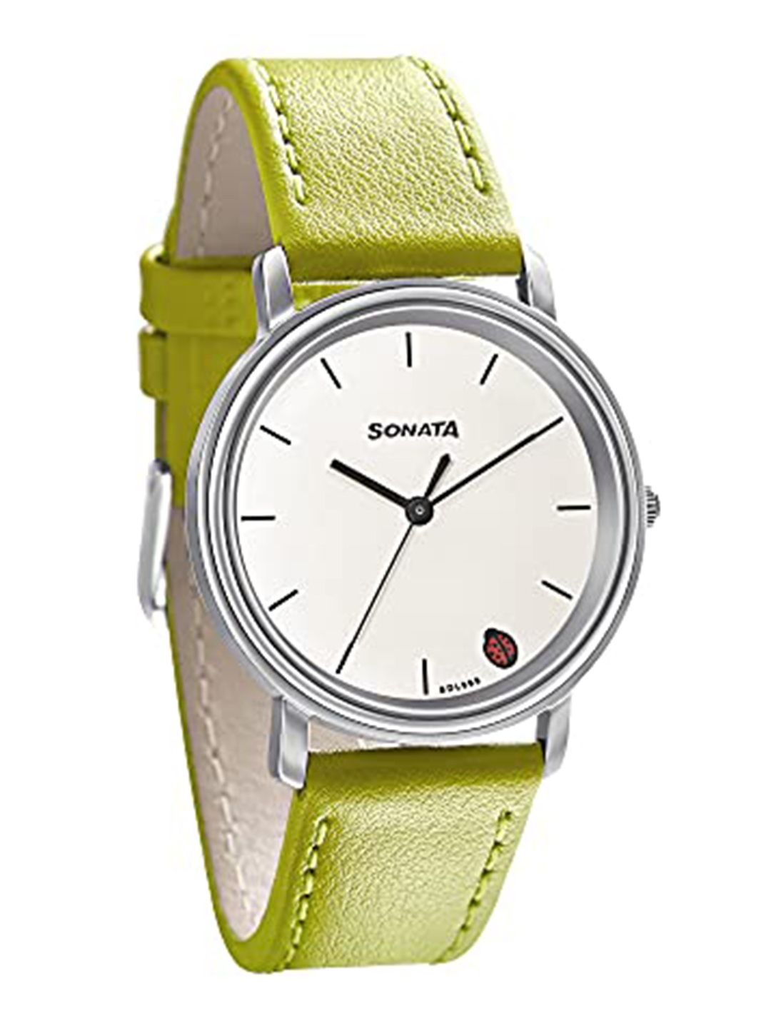 Amazon - Sonata Women Textured Leather Straps Analogue Watch 87029SL04 Price