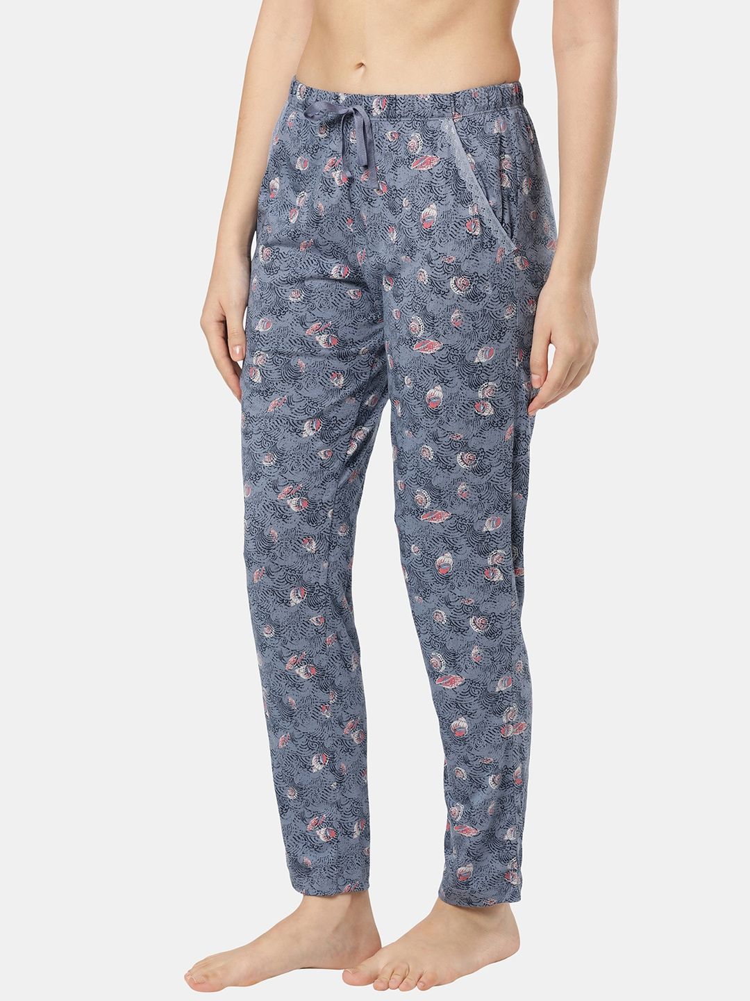 Myntra - Jockey Women Printed Micro Modal Cotton Relaxed Fit Lounge Pants