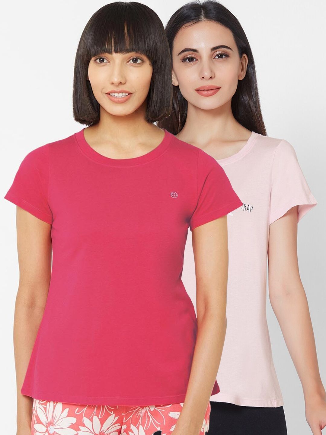 Myntra - Soie Women Pack Of 2 Printed Lounge T-Shirts