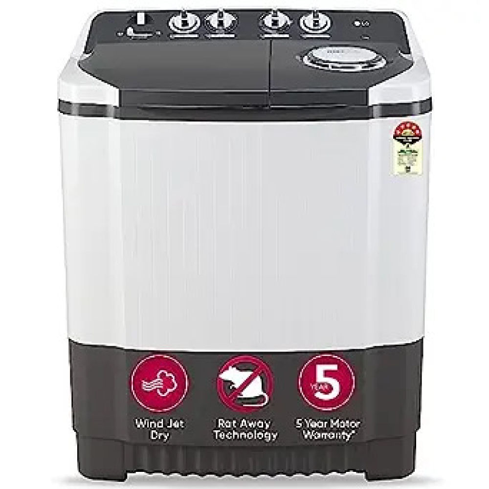 Amazon - LG 7 Kg 5 Star Semi-Automatic Top Loading Washing Machine (P7020NGAZ, Dark Gray, Wind Jet Dry) Price