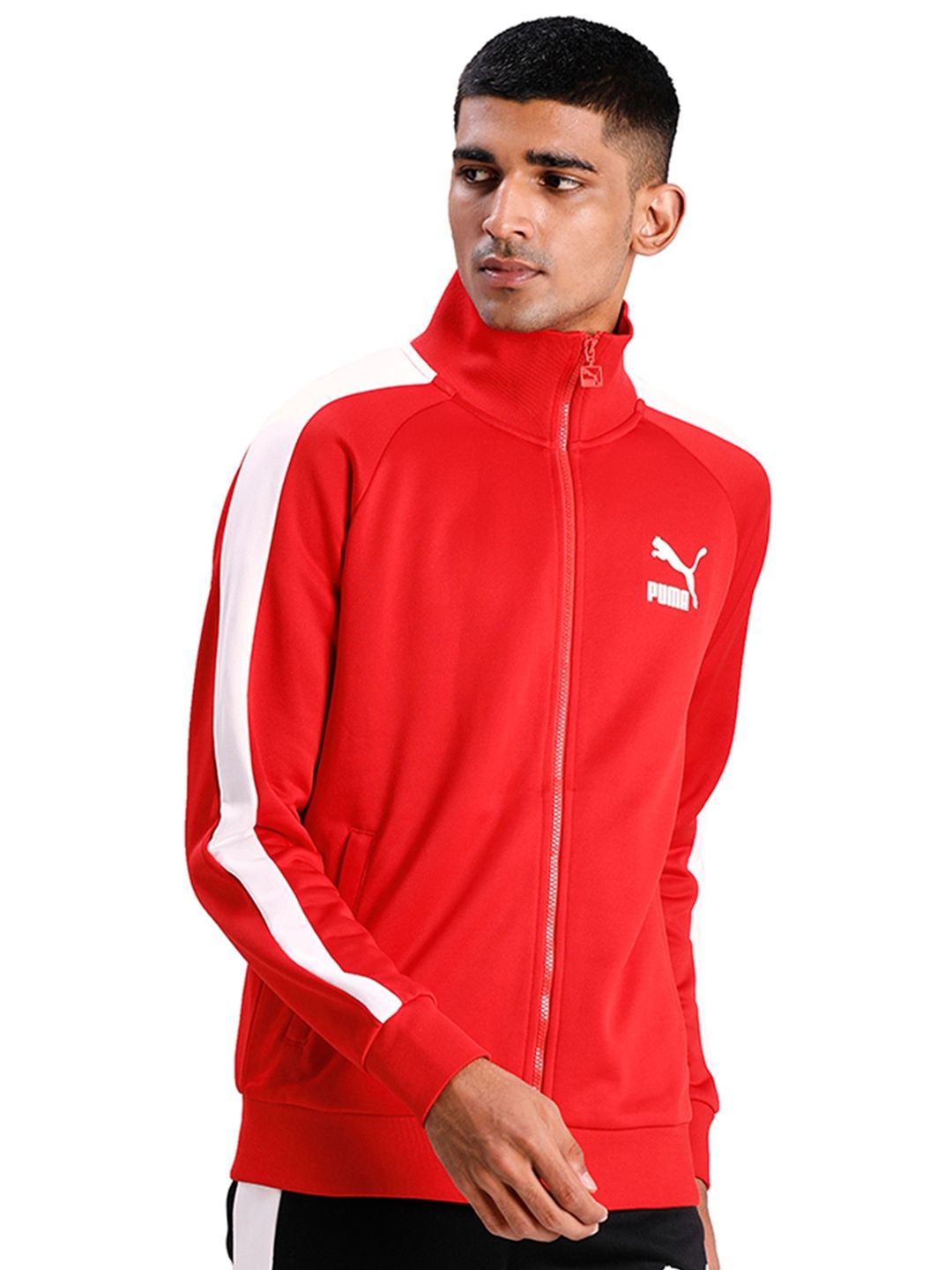 Amazon - Puma Men Red Solid Iconic T7 Sporty Track Sustainable Jacket