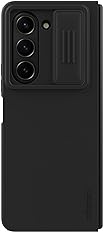 Amazon - Nillkin Case for Samsung Galaxy Z Fold 5 (7.6″ Inch) CamShield Silky Soft Liquid Silicon + PC Finish Camera Slider Inner Microfiber Black