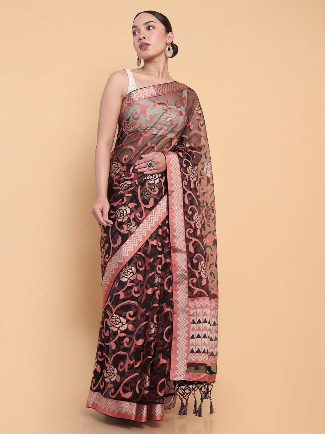 Myntra - Soch Floral Organza Saree