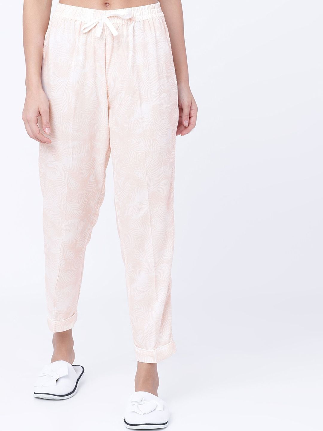 Myntra - Tokyo Talkies Women Pink Printed Lounge Pants