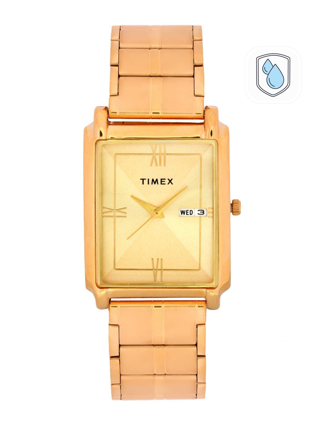 Flipkart - Timex Men Champagne Analogue Watch – TW000W910 Price