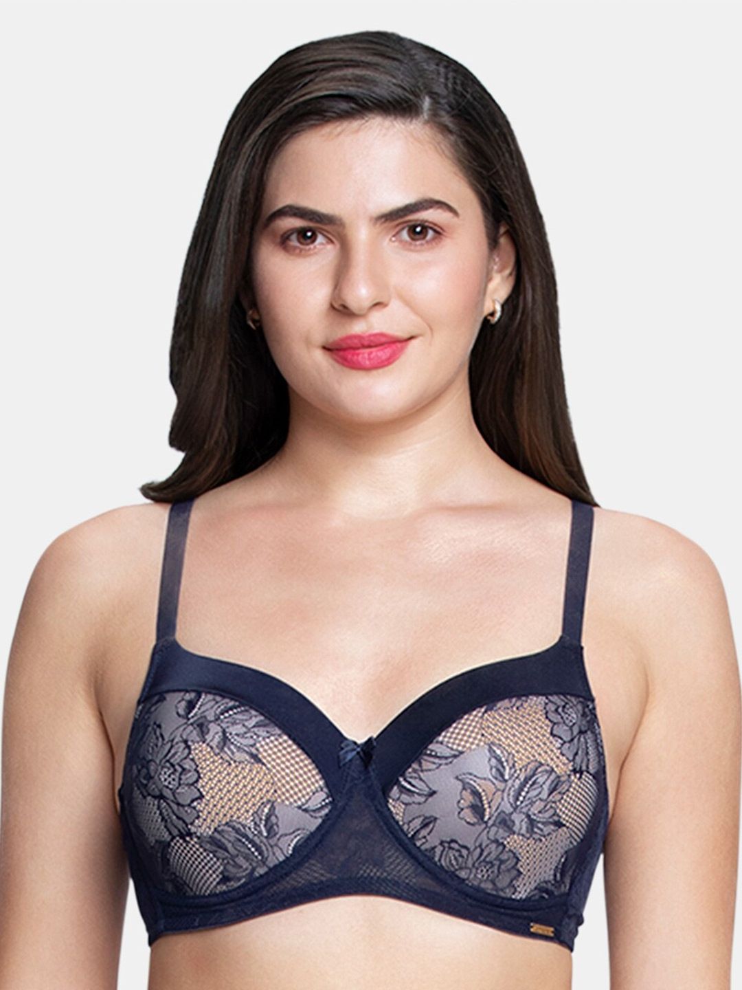 Myntra - Amante Padded Satin Touch Lace Bra – BRA87901 Price