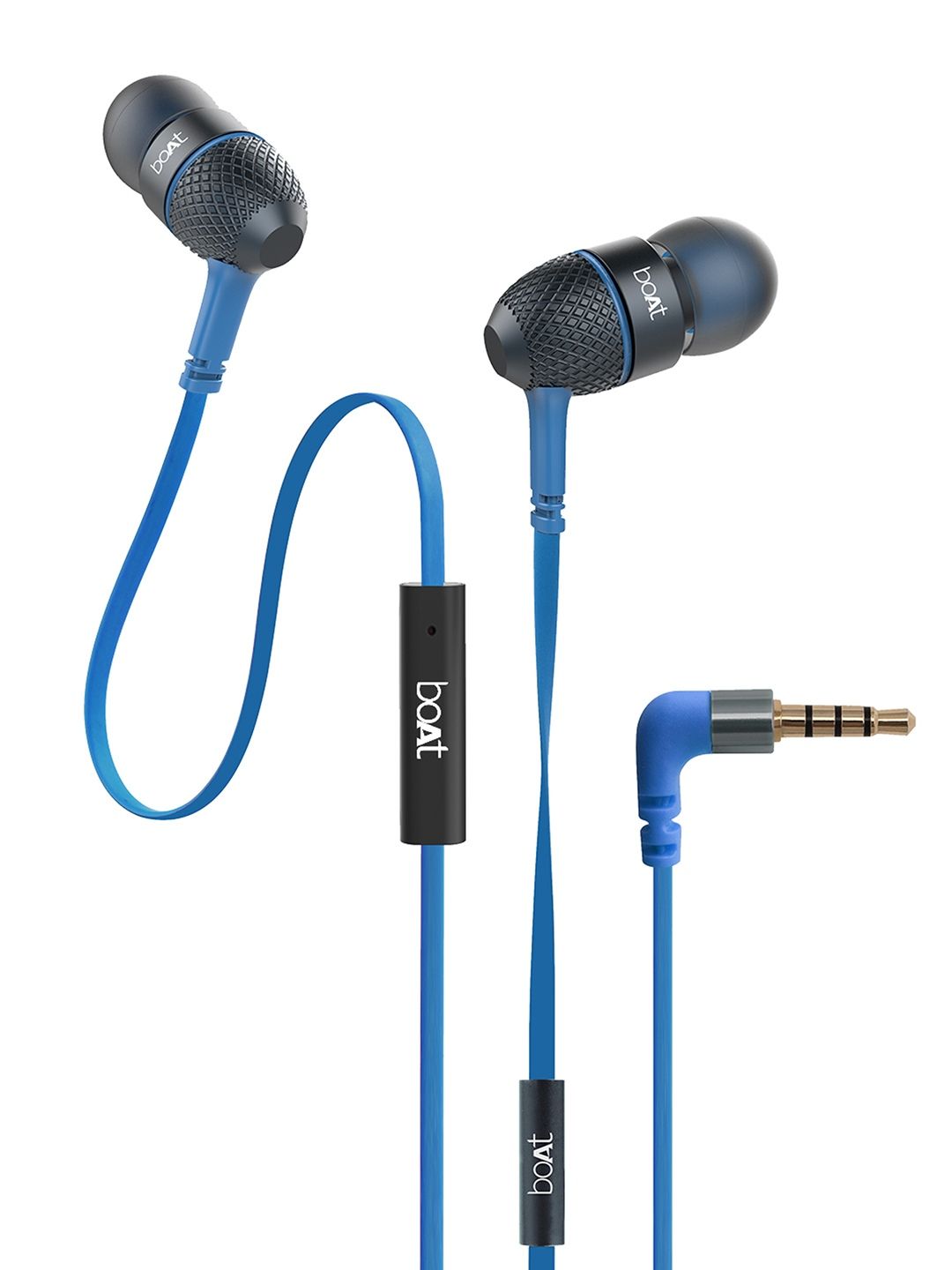 Tatacliq - boAt BassHeads 220 M Blue Tangle-free Wired Earphones with Enhanced Bass & Metal Finish Price