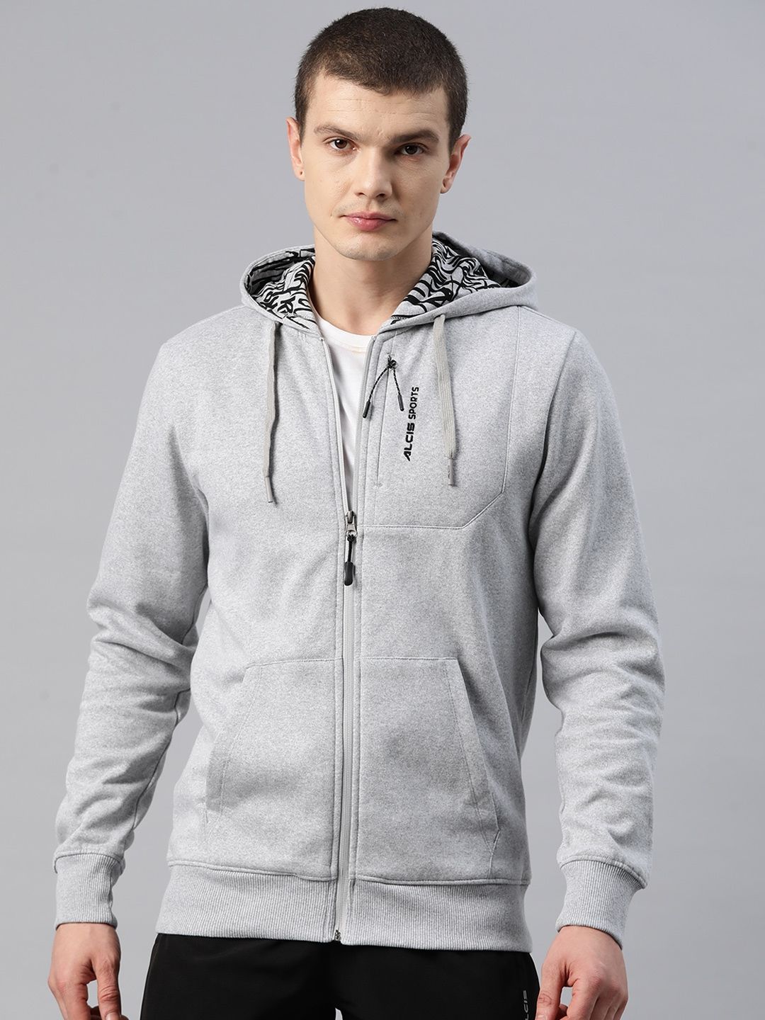 Myntra - Alcis Men Solid Hooded Sporty Jacket