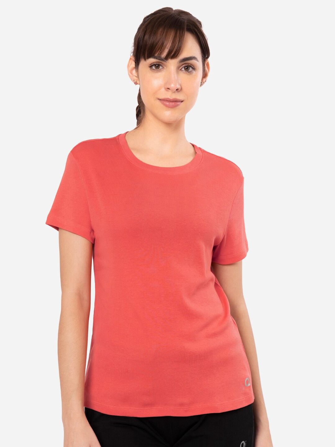 Myntra - Amante Solid Short Sleeves Round Neck Essential T-Shirt