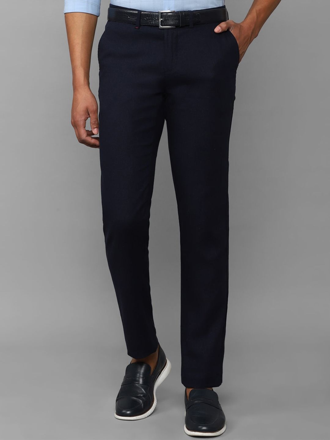 Myntra - Allen Solly Men Mid-Rise Slim Fit Plain Formal Trousers