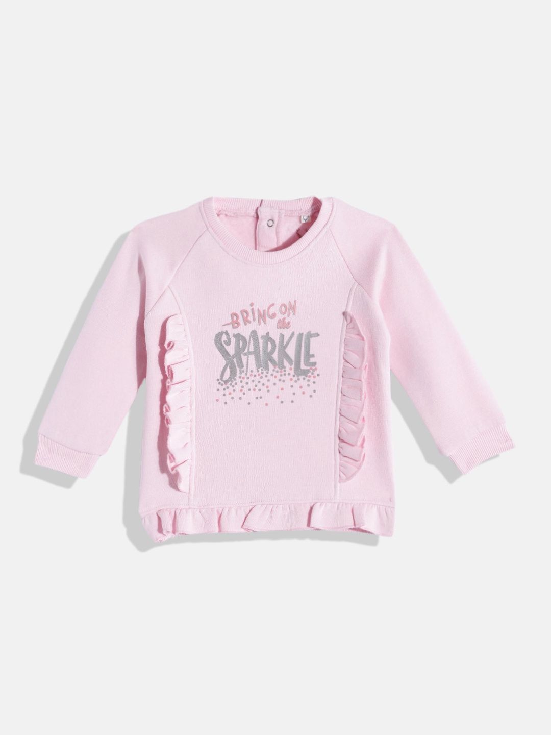 Myntra - Allen Solly Junior Girls Pink Printed Sweatshirt
