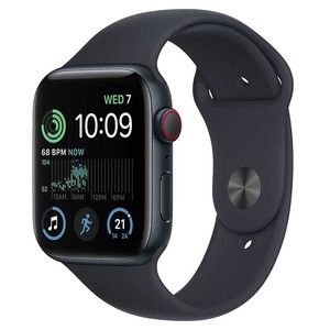 Reliancedigital - Apple Watch SE (2nd Generation) GPS + Cellular 44mm Midnight Aluminium Case with Midnight Sport Band, 3rd Gen Optical Heart Sensor, Crash Detection, Fall Detection, 32 GB Capacity, 64-bit dual-core processor Price
