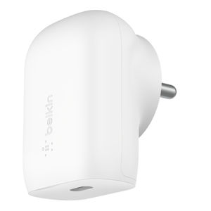 Flipkart - Belkin WCA005ZBWH 30 Watts Single Port USB-C (Type C) Wall Charger/Adapter, White Price