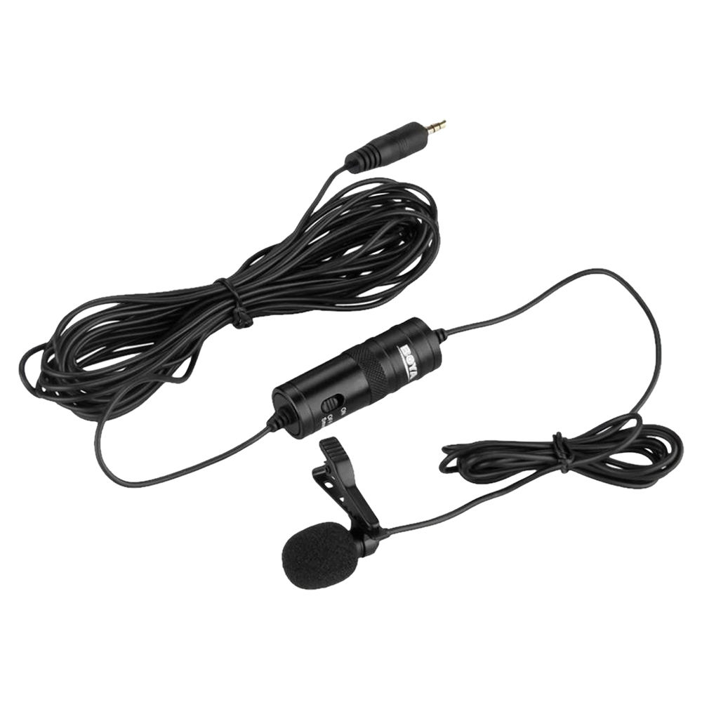 Amazon - Boya BY-M1 Omni Directional Lavalier Clip On Microphone For Vlog, presentation, podcasting, live streaming (Black) Price