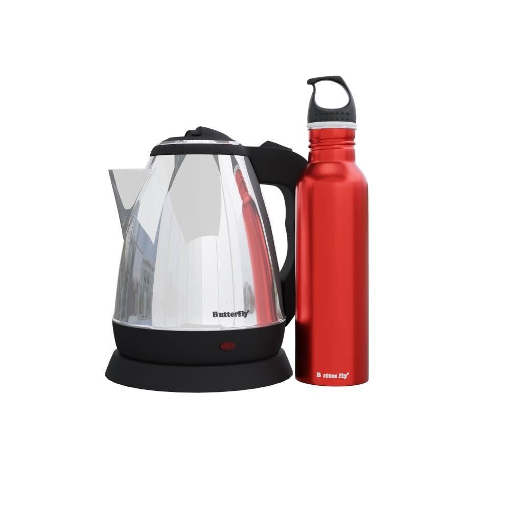 Flipkart - Butterfly 1.5 Litre Rapid Kettle and Eco 750 ml Water Bottle Combo Pack Price