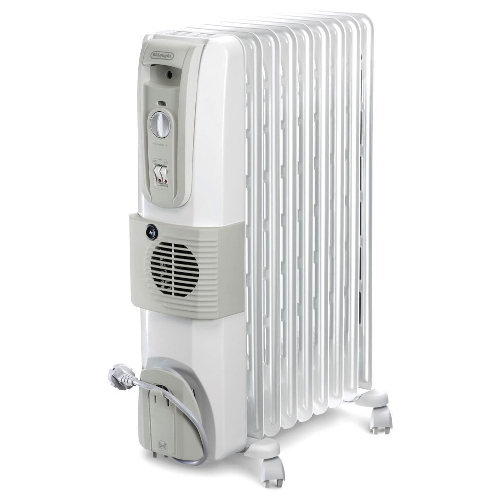 Amazon - Delonghi KH770925V 2500W Oil Filled Room Heater with 9 Fins, White Price