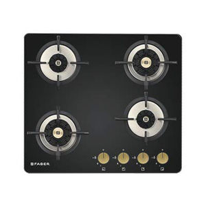 Flipkart - Faber Maxus HT604 CRS BR CI AI Hybrid Hob with 4 Brass Burners, Auto Ignition, Black Price