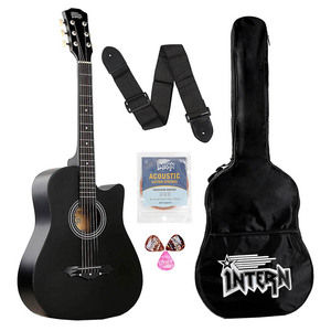 Amazon - Intern INT-38C Acoustic Guitar, Black Price