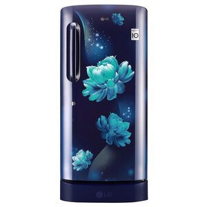 Flipkart - LG 185 L 5 Star Inverter Direct Cool Single Door Refrigerator (GL-D201ABCU, Blue Charm, Base stand with drawer) Price