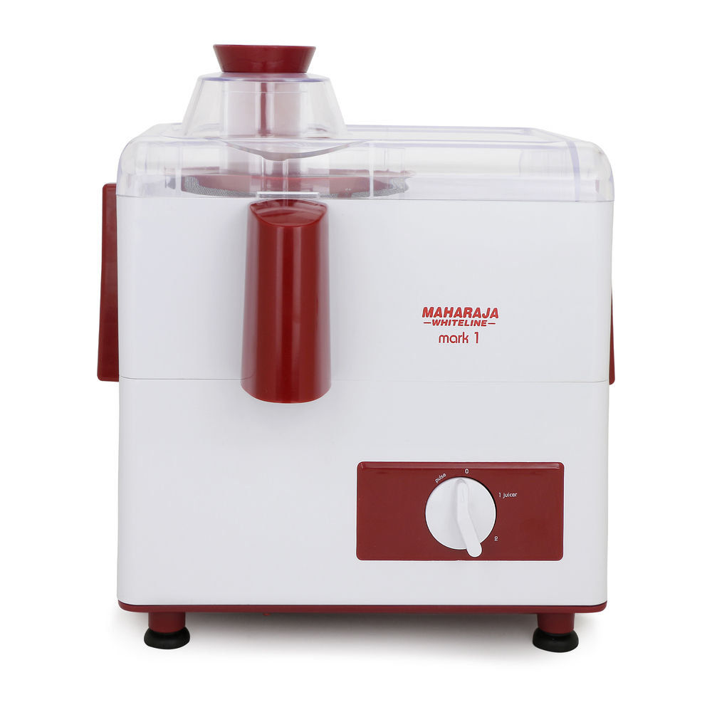 Jiomart - Maharaja Whiteline Mark-1 450W 2 Jars Juicer Mixer Grinder, Centrifugal Juicer, JX-100, White and Red Price