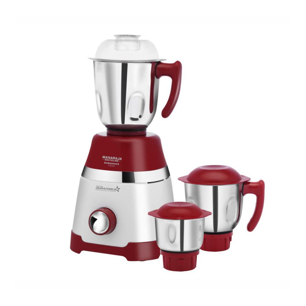 Flipkart - Maharaja Whiteline Duramaxx 750W 3 Jars Mixer Grinder, 20000 RPM Powerful Motor, White and Red Price