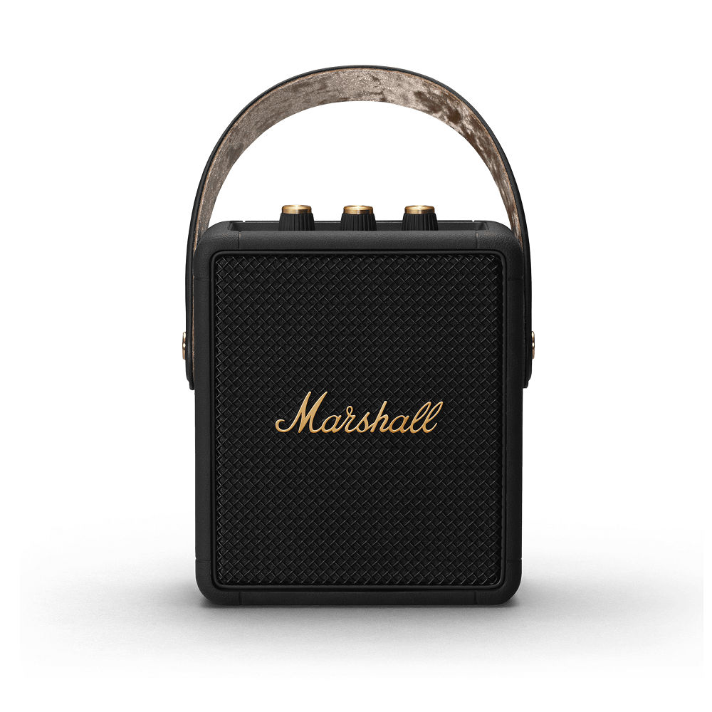 Amazon - Marshall Stockwell II Bluetooth Speaker, Black and Brass Price