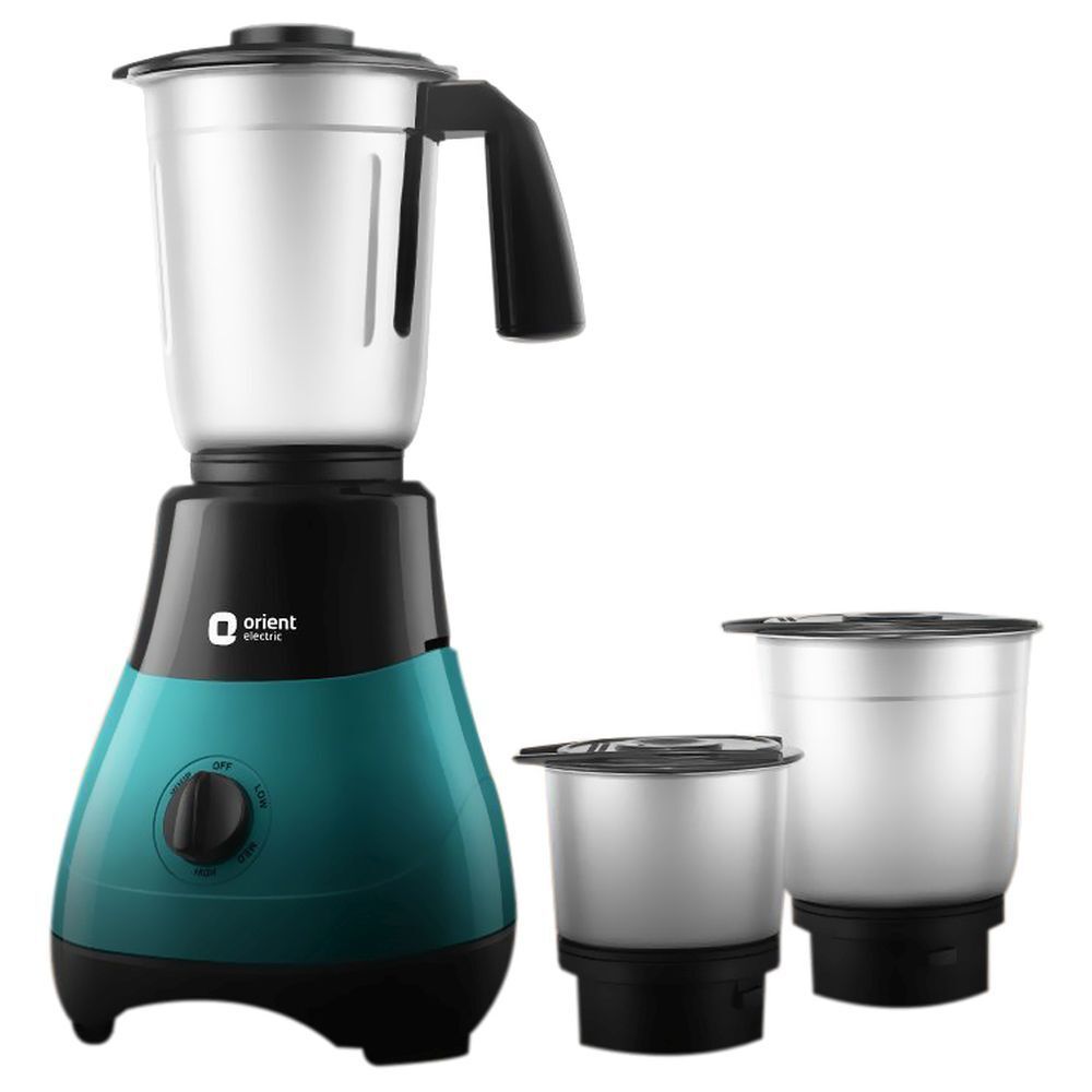 Flipkart - Orient Electric Fine Blend 500W 3 Jars Mixer Grinder, 3 Speed Control, Blue and Black Price