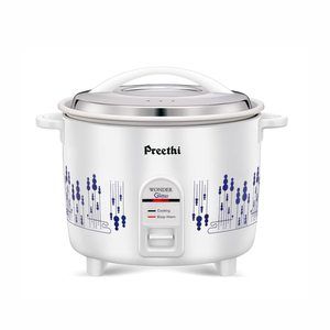 Reliancedigital - Preethi Glitter 1.8 litres Electric Rice Cooker with Rust Proof Body & Anodized Aluminium Pan Price