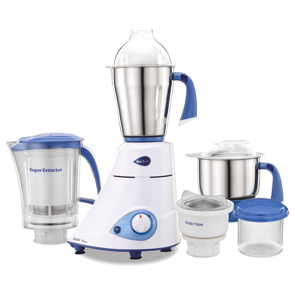 Amazon - Preethi Blue Leaf Platinum MG 139 750-watt Juicer Mixer Grinder with 4 Jars and Storage Air-Tight Container Price