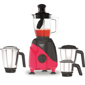 Croma - Preethi Peppy Plus, 750 Watts, 4 Jars Mixer Grinder, 3D Air Cooling Technology, Black and Pink Price