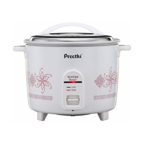 Reliancedigital - Preethi 1.8 litres Electric Rice Cooker, Rangoli RC 320,Anodized Aluminium Pan, Gives Evenly Cooked Food, White Price