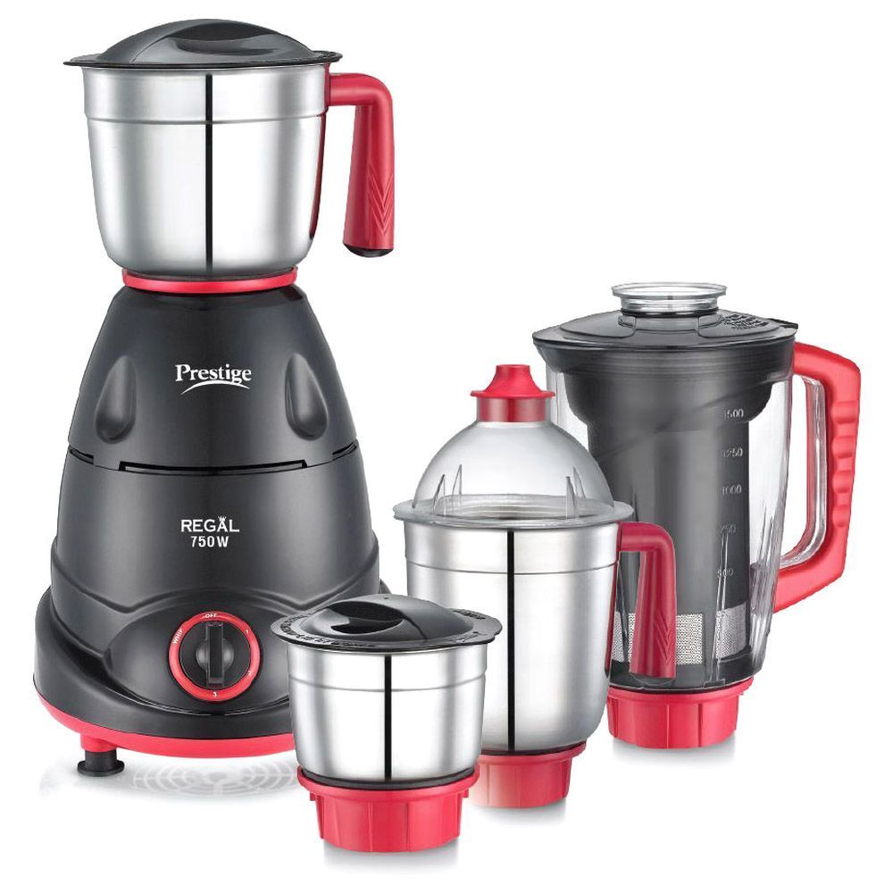 Flipkart - Prestige Regal 750W 4 Jars Mixer Grinder, Red and Black Price