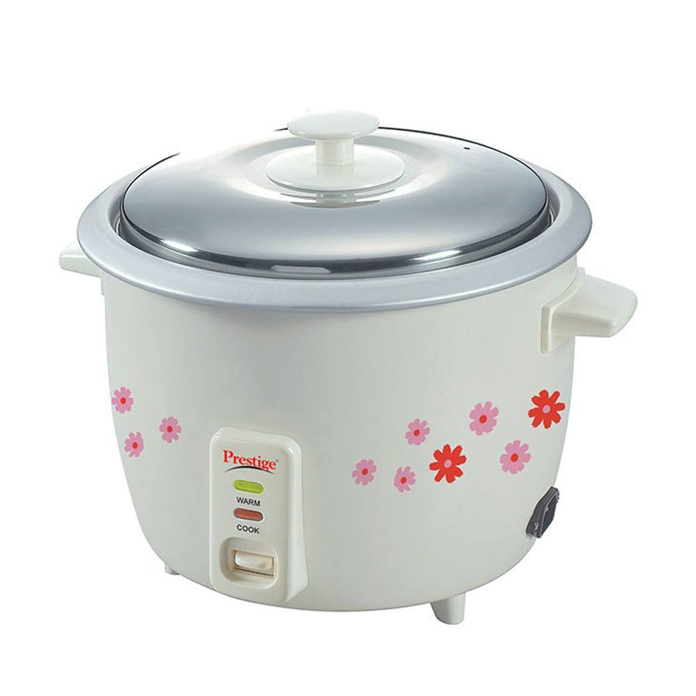 Jiomart - Prestige 700 Watts 1.8 Litres 2 Pots Rice Cooker, Stainless Steel Lid, PRWO, White Price