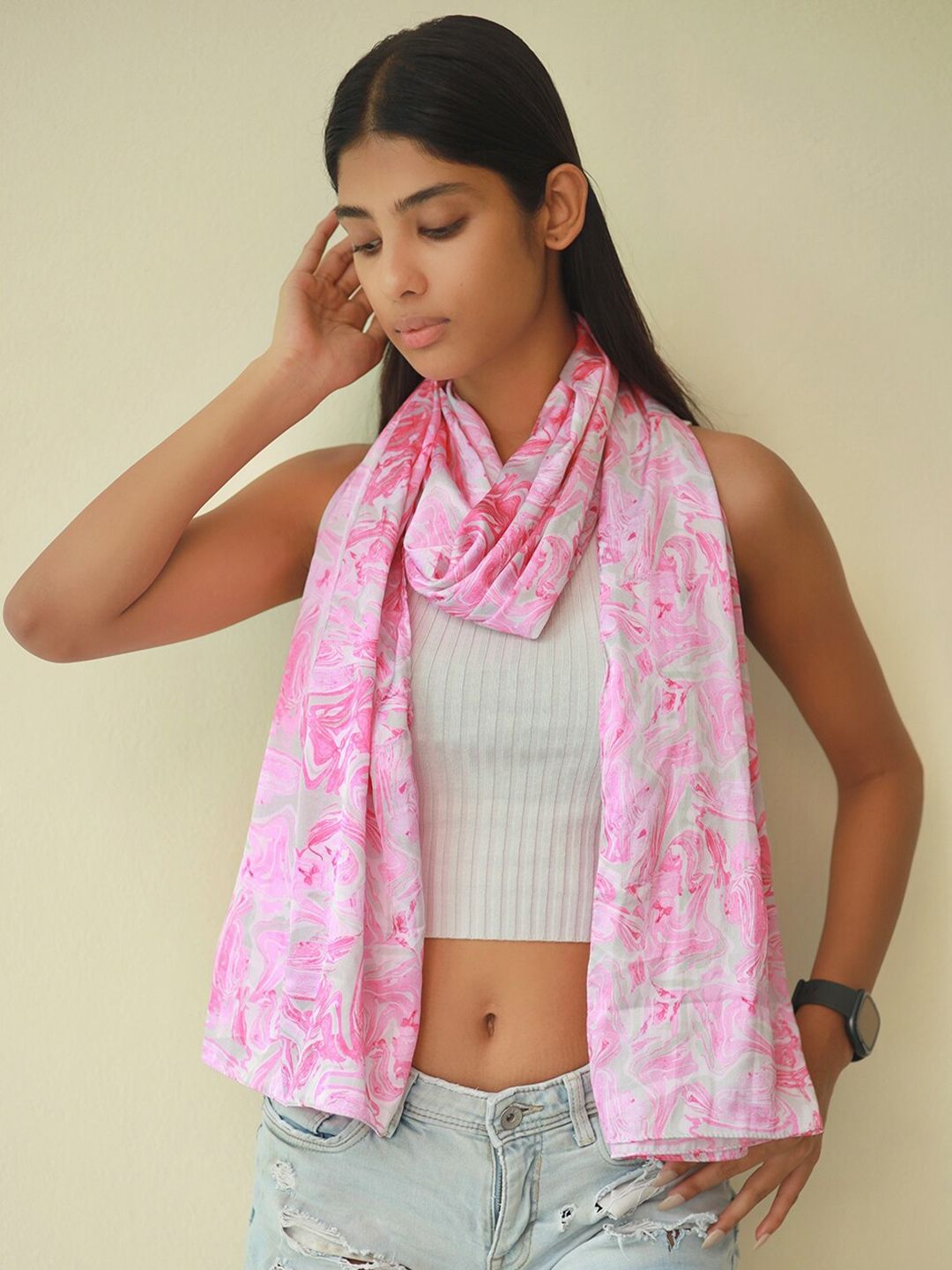 Myntra - Ayesha Abstract Printed Satin Scarf Price